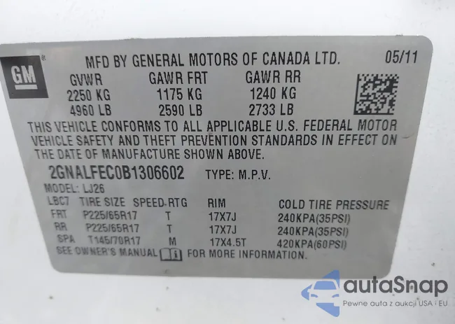 2GNALFEC0B1306602: 43359716