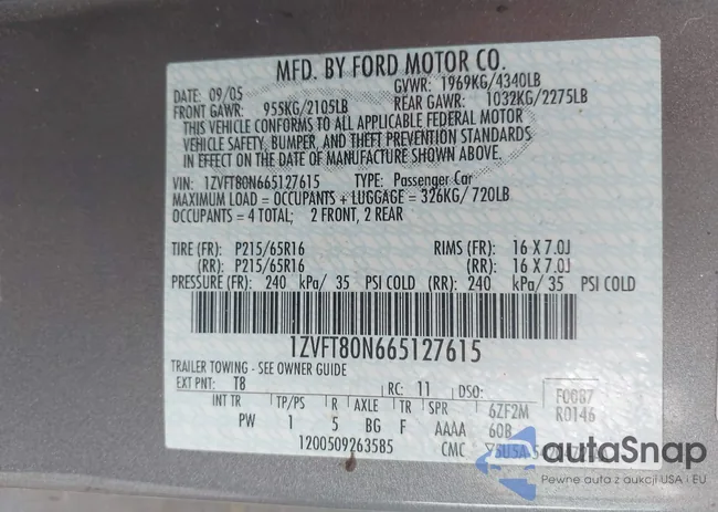 1ZVFT80N665127615: 43359743