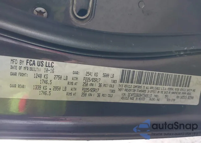 3C4PDDBG9HT549117: 43359914