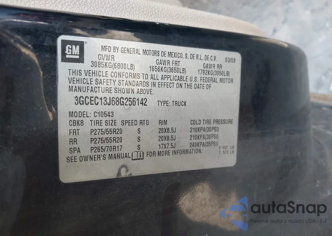 3GCEC13J68G256142: 43359984