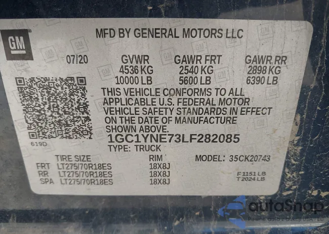 1GC1YNE73LF282085: 43360041