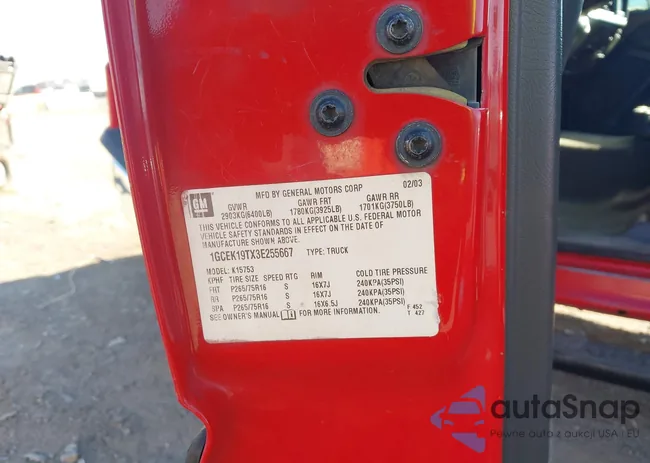 1GCEK19TX3E255667: 43360197