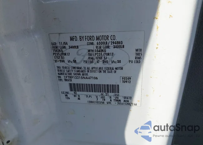 1FTRF12215NA47106: 43360208