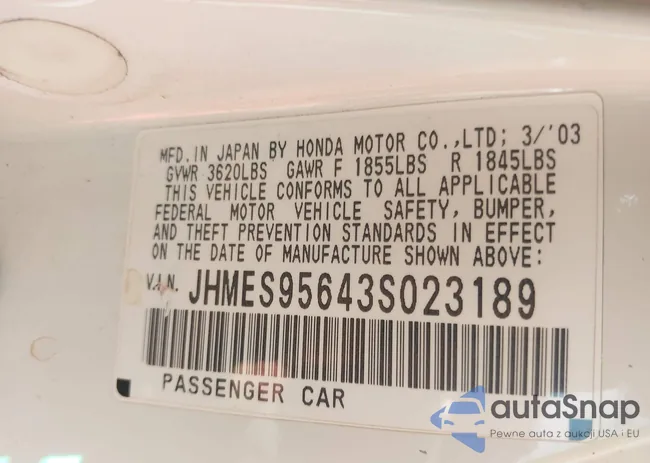 JHMES95643S023189: 43359344