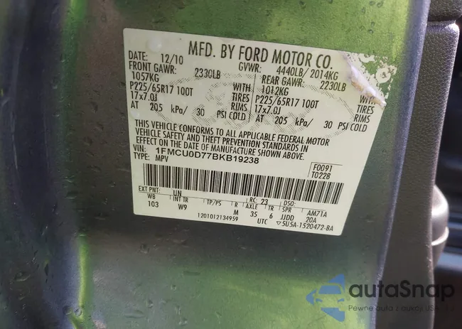 1FMCU0D77BKB19238: 43359404