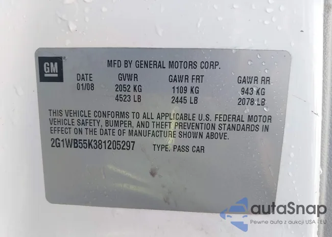 2G1WB55K381205297: 43359460