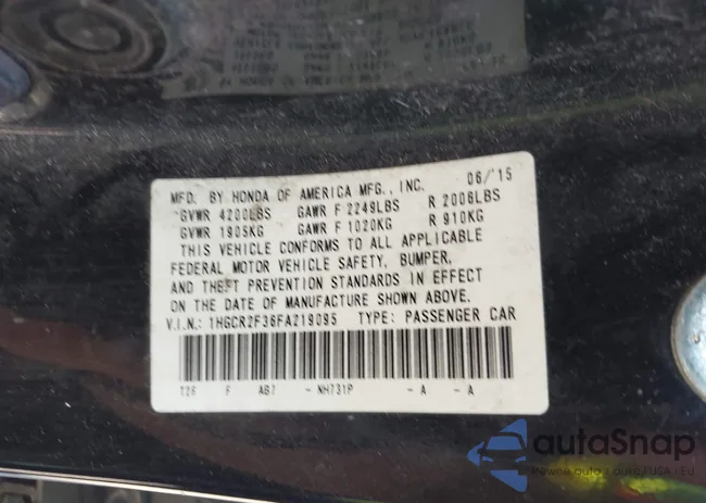 1HGCR2F36FA219095: 43359516