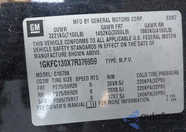 1GKFC130X7R376959: 43359562