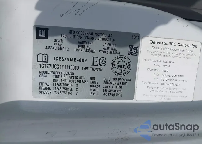 1GTZ7UCG1F1110609: 43360710