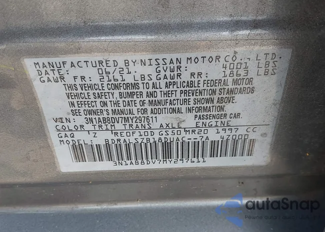 3N1AB8DV7MY297611: 43360749