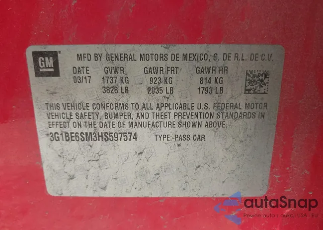 3G1BE6SM3HD597574: 43360798