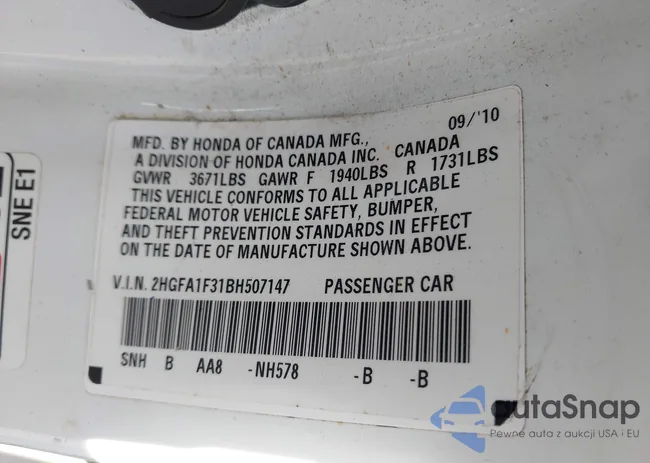 2HGFA1F31BH507147: 43360906