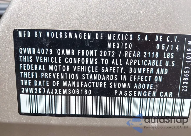 3VW2K7AJXEM306160: 43360917