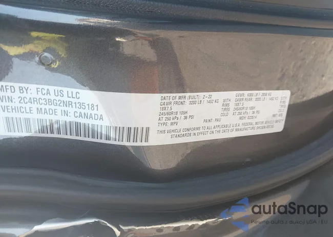 2C4RC3BG2NR135181: 43360948