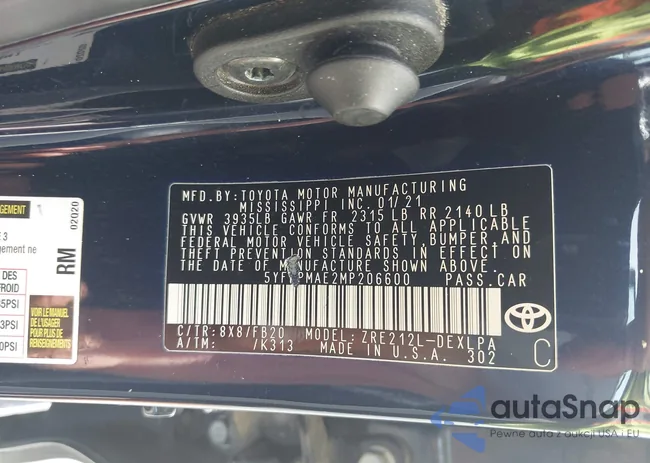 5YFEPMAE2MP206600: 43361012