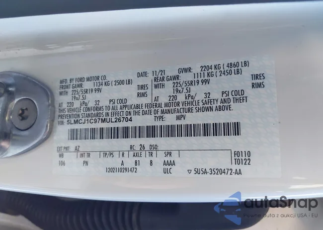 5LMCJ1C97MUL26704: 43361127