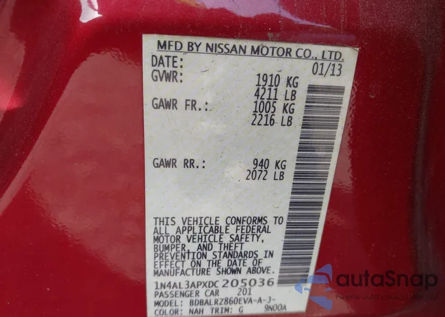 1N4AL3APXDC205036: 43361139