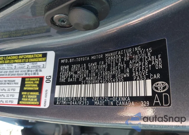 2T1BURHE4GC554935: 43361198