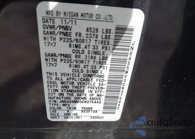 JN8AS5MV0CW375443: 43361241