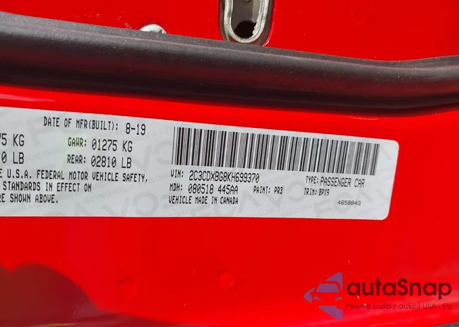 2C3CDXBG8KH699370: 43361261