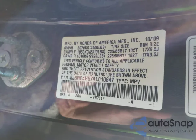 5J6RE4H57AL010647: 43360447