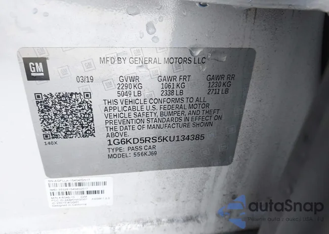 1G6KD5RS5KU134385: 43360492