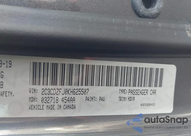 2C3CDZFJ0KH625507: 43360616