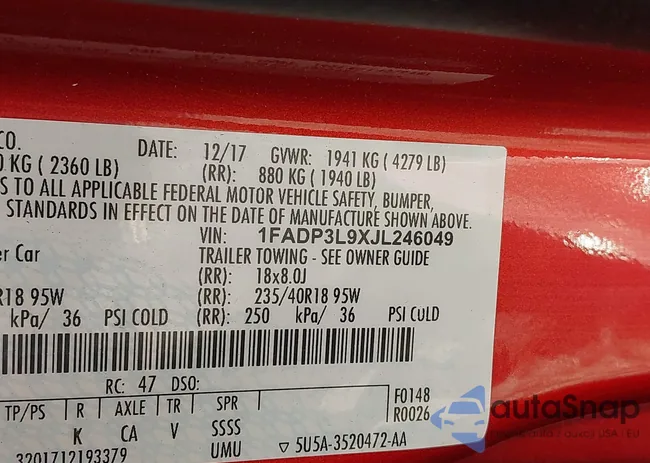 1FADP3L9XJL246049: 43361672