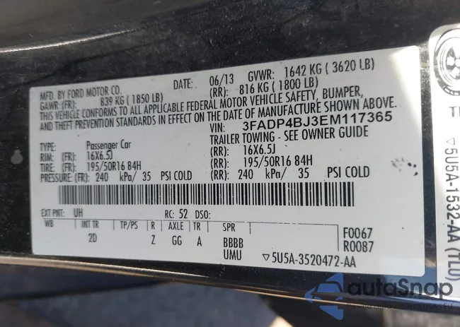 3FADP4BJ3EM117365: 43361706