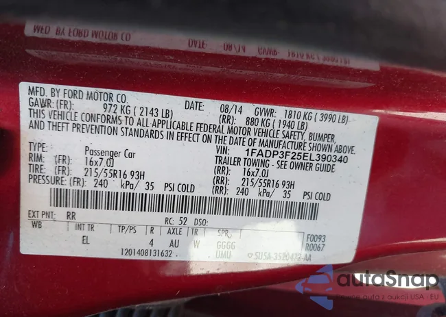 1FADP3F25EL390340: 43361762