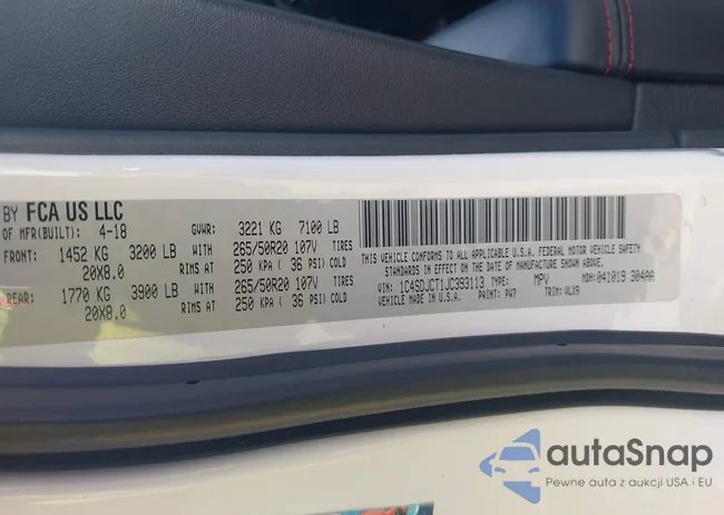 1C4SDJCT1JC393113: 43362107