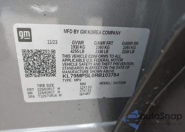 KL79MPSL0RB103784: 43362193