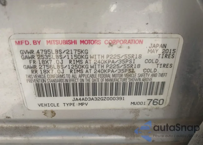 JA4AD3A32GZ000391: 43362231