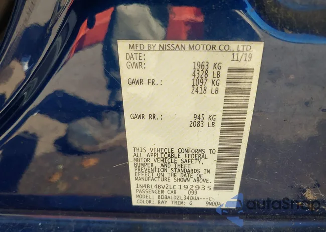 1N4BL4BV2LC192935: 43362256