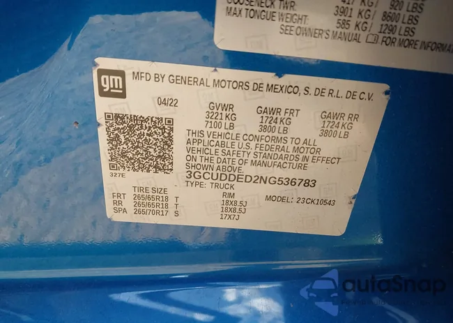 3GCUDDED2NG536783: 43361379