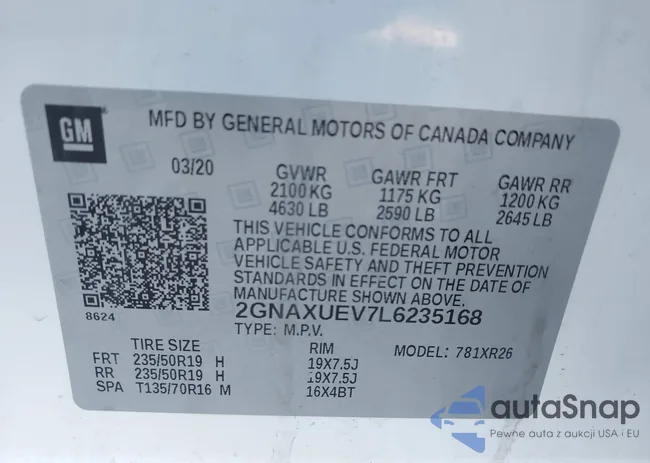 2GNAXUEV7L6235168: 43361405