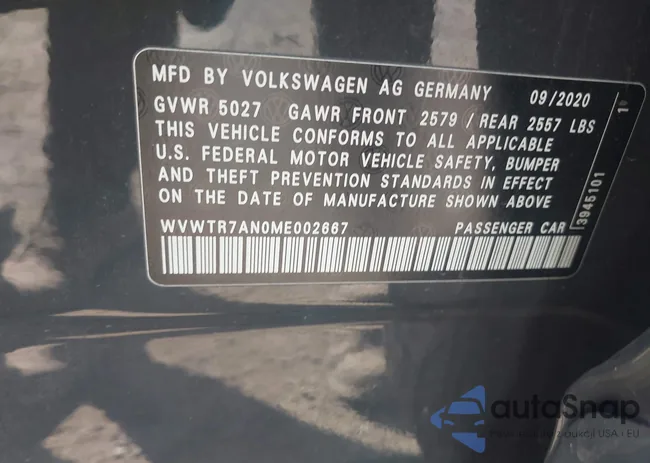 WVWTR7AN0ME002667: 43361477