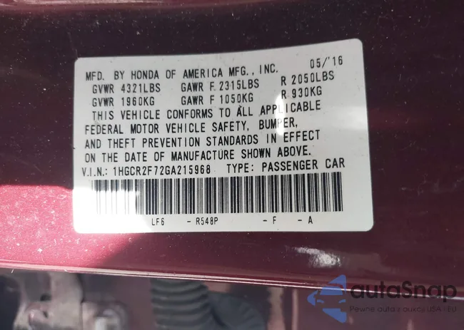 1HGCR2F72GA215968: 43361550