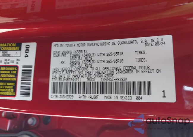 3TYLB5JN4RT044211: 43361617