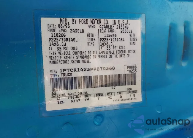 1FTCR14X3PPB70368: 43361648