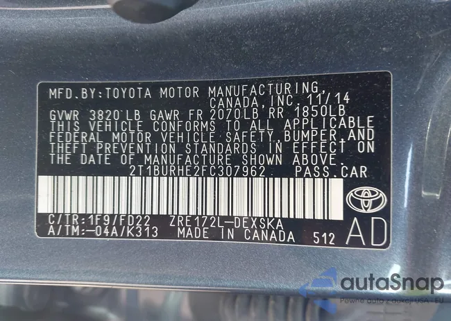 2T1BURHE2FC307962: 43363019