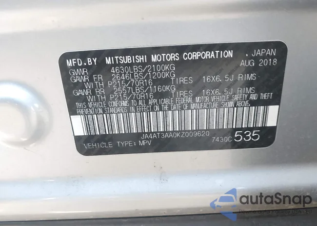 JA4AT3AA0KZ009620: 43363113