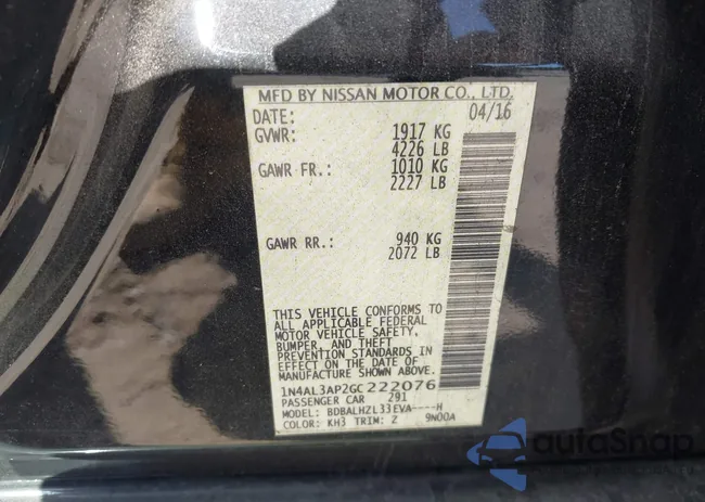 1N4AL3AP2GC222076: 43363147