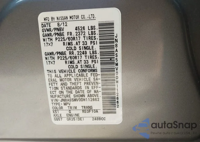 JN8AS5MV0DW112662: 43363233