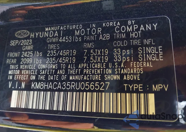 KM8HACA35RU056527: 43362267