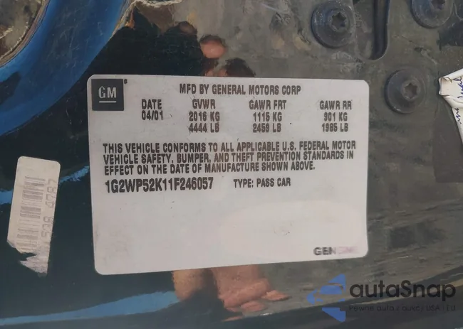 1G2WP52K11F246057: 43362384