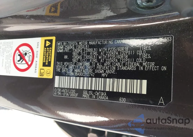 2T2BK1BA9DC212742: 43362409