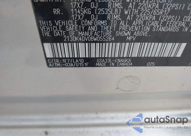 2T3DK4DV0BW055264: 43362568