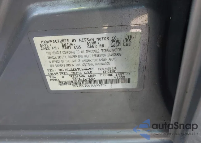 3N1AB61E67L646204: 43362658