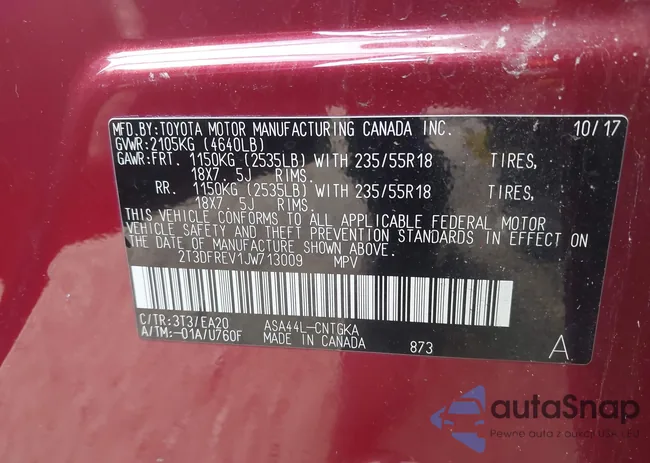 2T3DFREV1JW713009: 43363689